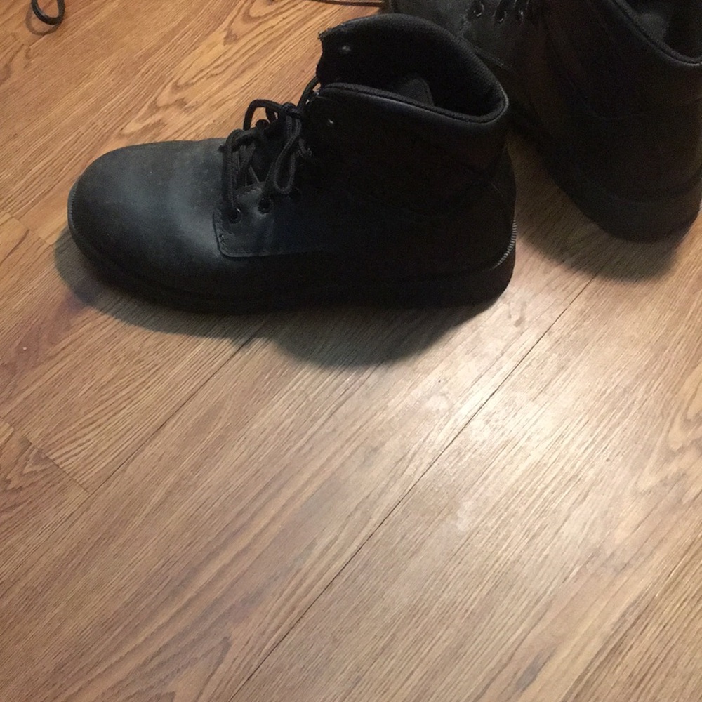 Black work boots